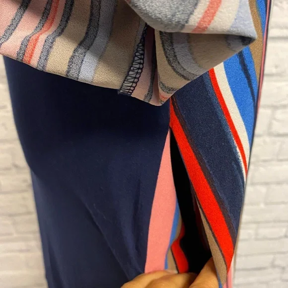 New York & Company Multicolor Striped Shirt Dress Sz M - Picture 8 of 9